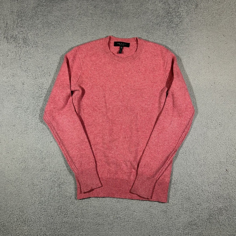 RAG & BONE Women's Size XS Sweater Vibrant Pink Solid Pullover Wool #3773